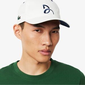 BRAND NEW LACOSTE DJOKOVIC WHITE LOGO HAT